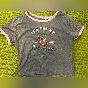 Cute Slogan Crop Top